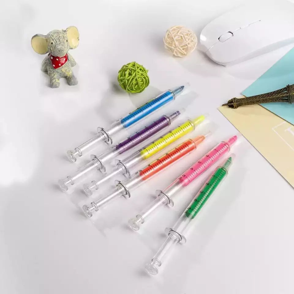 COLORFUL SYRINGE HIGHLIGHTERS